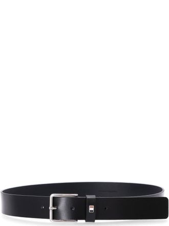 HUGO BOSS Black Logo Buckle Solid Belt