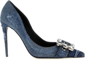 Dolce & Gabbana Dames, Schoenen, Blauw, Maat: 39 1/2 EU Denim