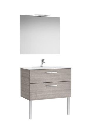 Roca Conjunto Victoria Base+lavabo 800 Rbl.city Texturiz.2 Cjn.epjo.apl.led