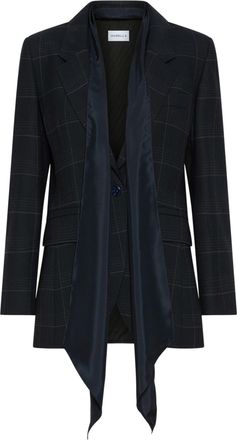 Marella Mlldritto Windowpane Check Satin Scarf Blazer