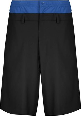 AMBUSH Contrast Elastische Taille Bermuda Shorts - Heren - Korte Broeken - Zwart - L - Wol - Korte Broeken