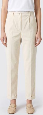 Kiton High-Waisted Straight-Leg Velvet Trousers with pleats and cuffs