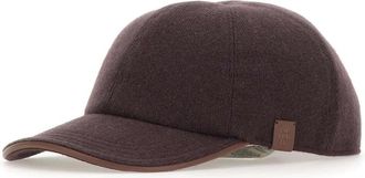 Eleventy Baseball Cap - Heren - Petten - Bruin - ONE Size - Leer - Accessoires