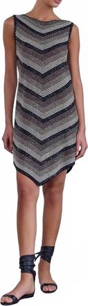 D.exterior Chevron D&eacute;grad&eacute; Sequin Dress In Nero