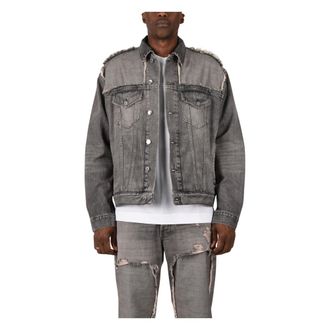 Haikure Hem09104 Denim Jas - Heren - Jassen - Grijs - Maat: L Denim