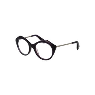 Yohji Yamamoto Paarse Ronde Optische Montuur Metaal Kunststof - Dames - Brillen - Paars - ONE Size - Accessoires