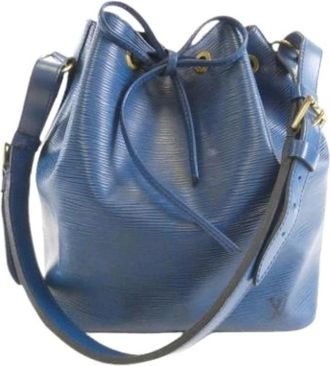 Louis Vuitton Pre-owned Bucket Bags, female, Blue, Size: ONE SIZE Pre-owned Petit Noe Shoulder Bag