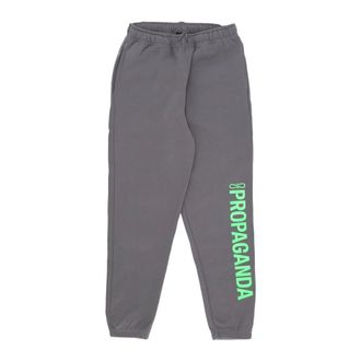 PROPAGANDA Sweatpants, male, Gray, Size: XS Vertical Logo Sweatpants Fleece Tracksuit