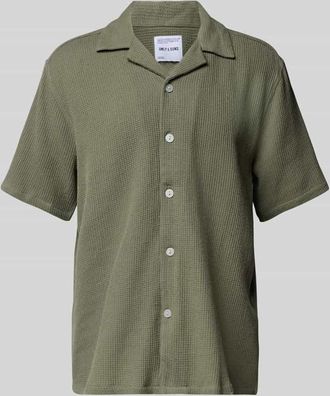 Only & Sons Freizeithemd mit Knopfleiste Modell BERTIL in Oliv, Größe XXL