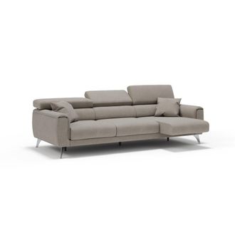 Divani.Store Sof&aacute; 3 plazas extensibles en tejido impermeable 244 cm beige