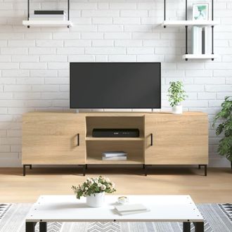 Berkfield Home TV Cabinet Sonoma Oak 150x30x50 cm Engineered Wood in Brown | Size: 150 x 30 x 50 cm