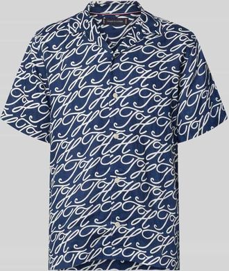 Tommy Hilfiger Regular Fit Freizeithemd aus reinem Leinen Modell LINEN CAMP COLLAR in Marine, Gr&ouml;&szlig;e XXL