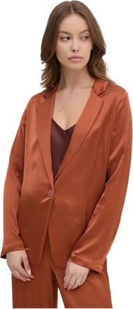 Benetton Blazer con cuello solapa - Jackets - Mujer - Marr&oacute;n - XS