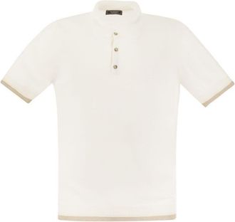 PESERICO Peserico Mens Linen And Cotton Yarn Jersey - Ivory - Size EU 48 (Mens)