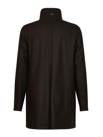 Herno Long High-Collar Coat With Fur Lining