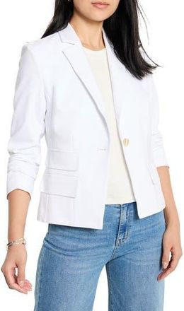 Nic+Zoe Seasonless Cotton Blend Blazer in Paper White at Nordstrom Rack, Size 12