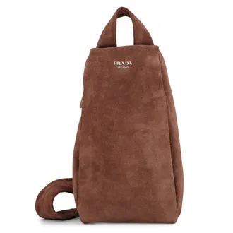 Prada Brown Suede Sling Bag (Pre-Owned)