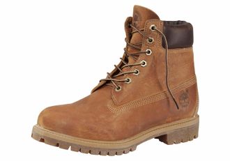 Timberland Schn&uuml;rboots TIMBERLAND Heritage 6 Premiu, Herren, Gr. 50, braun (burnt, orange, worn, oiled), Nubukleder, Schuhe Schn&uuml;rboots, Winterstiefel, Schn&uuml;rsti