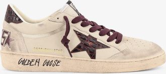 Golden Goose Sneakers Ballstar in pelle con iconico logo laterale - GOLDEN GOOSE DELUXE BRAND - gender_Man