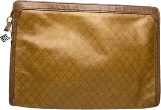 Givenchy Pre-owned Leather Clutch - Dames - Vintage Clutch - Bruin - ONE Size - Leer - Vintage