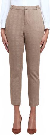 L'agence Ludivine High Rise Trouser In Honey/ginger Plaid