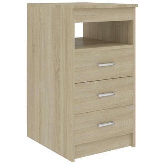 vidaXL Vidaxl - Cajonera De Madera Contrachapada Color Roble Sonoma 40x50x76 Cm