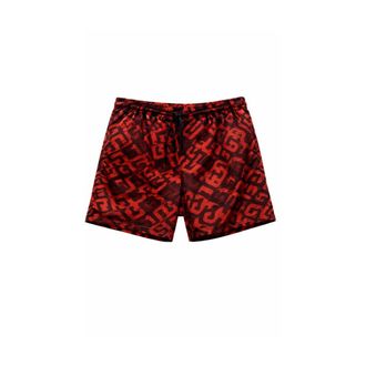 GCDS Beachwear, male, Red, Size: S Monogram Swim Shorts