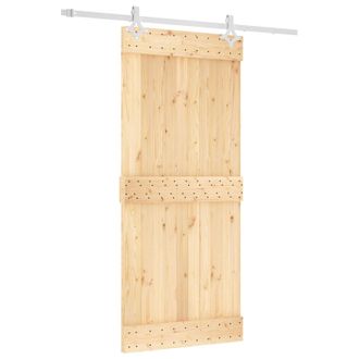 vidaXL Puerta Corredera Natural Y Blanco 90 X 210 Cm Vidaxl