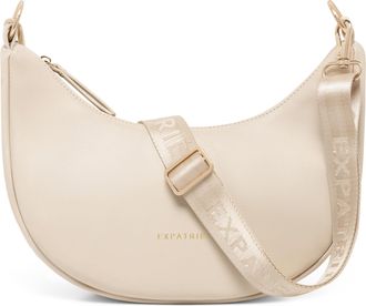 Expatrié Cross Body Bag Women Beige - Lea Small - Cescent Shoulder Bag Made from Vegan Leather - Handbag in Half Moon Shape - Womens Dumpling Bag with Adjustab