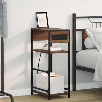 vidaXL Armadio da Notte con cassetto Rovere marrone 40 x 27 x 76 cm - Vidaxl