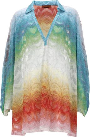 Missoni Multicolor Printed V Neck Mini Dress