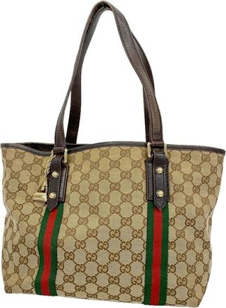 Gucci Beige Canvas Tote Bag (Pre-Owned)