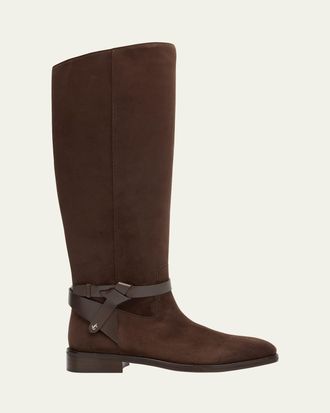 Jimmy Choo London Lawton Suede Knee Boots