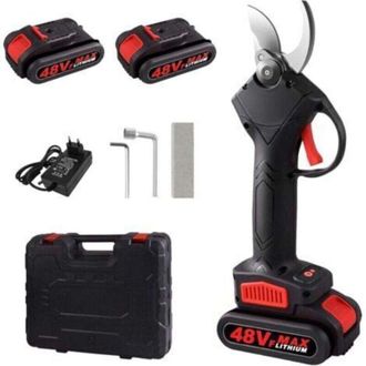 Elle Podadora El&eacute;ctrica De 48 V, Recargable, Profesional, Inal&aacute;mbrica, Para Jardines, Parques, Granjas, Invernaderos, Con Doble Bater&iacute;a Y Caja De Almacenam