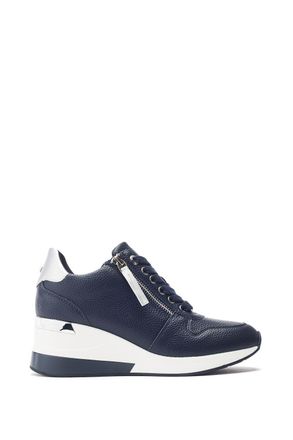 Moda in Pelle Moda in Pelle Womens Caspia Navy Sneakers Faux Leather - Size EU 38