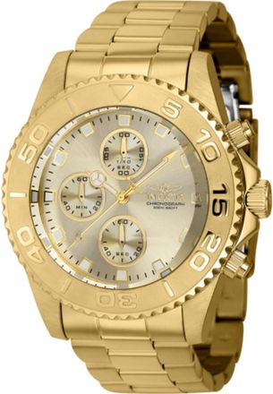 Invicta Pro Diver Chronograph Quartz Gold Dial Mens Watch 43410