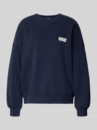 American Vintage American Vintage Sweatshirt mit Label-Print Modell PLIZZY in Marine, Gr&ouml;&szlig;e L