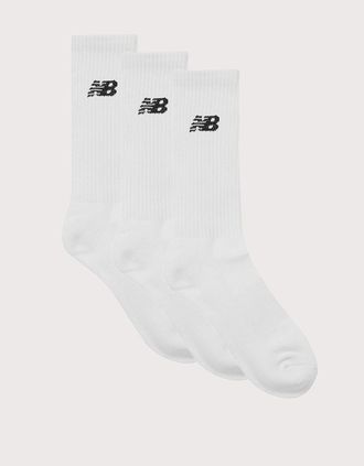 New Balance Mens New Balance Everyday 3 Pack Crew Socks - White