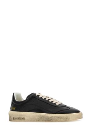 Dsquared2 Leather Low-Top Sneaker - Black