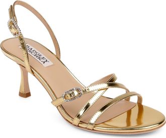 Badgley Mischka Yukon Slingback Sandal in Gold Metallic at Nordstrom, Size 9.5