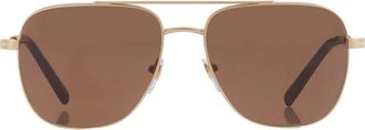 Bulgari Brown Navigator Mens Sunglasses BV5059 202253 58