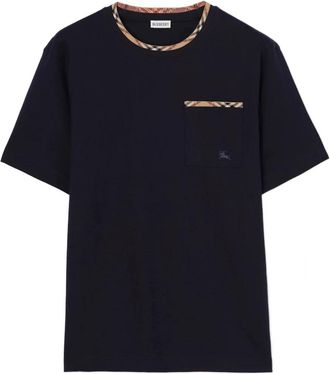 Burberry T-shirt Ryan - Heren - T-shirts - Blauw - M - Tops