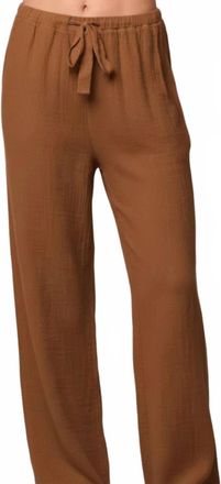 Stateside Gauze Drawstring Pant In Sienna