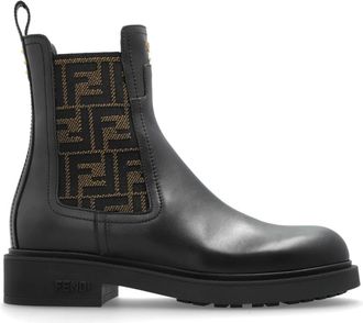 Fendi Chelsea Boots, female, Black, Size: 10 US Filo Chelsea Boots