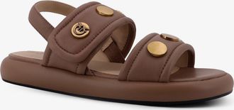 Pinko Womens Sandals Fiona Leather Brown
