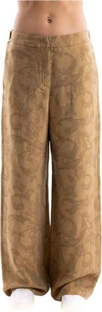 Marella Wijde Broek - Dames - Wijde Broeken - Beige - S - Broeken