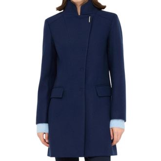 Liu Jo Single-Breasted Coats, female, Blue, Size: XL Double cloth coat
