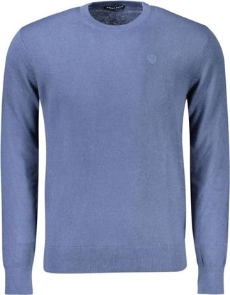 North Sails Blauwe Katoenen Trui - Heren - Ronde hals truien - Blauw - 2XL - Katoen - Truien & Vesten