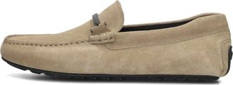 HUGO BOSS Schoenen, Heren, Beige, 46 EU, Su&egrave;de, Beige Su&egrave;de Loafers voor elke gelegenheid