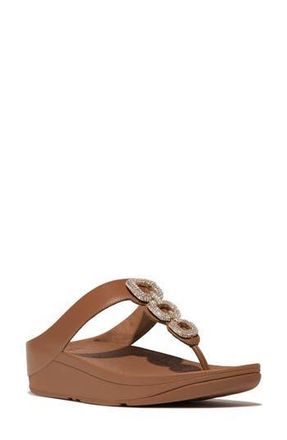 FitFlop Fino Platform Wedge Flip Flop in Deep Tan at Nordstrom Rack, Size 6